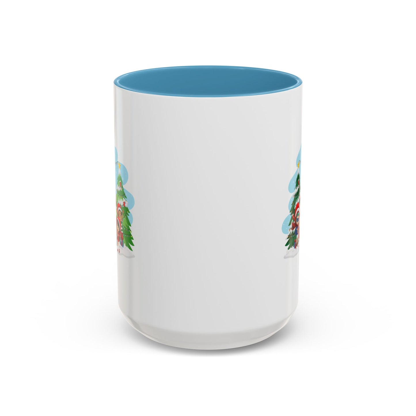 Accent Coffee Mug - Super kiddo with santa claus