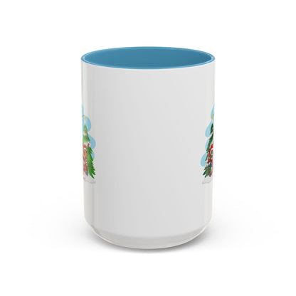 Accent Coffee Mug - Super kiddo with santa claus - [[{"value":"Wonderwear Kid"}]]