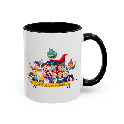 Accent Coffee Mug - Happy new year with friends - [[{"value":"Wonderwear Kid"}]]