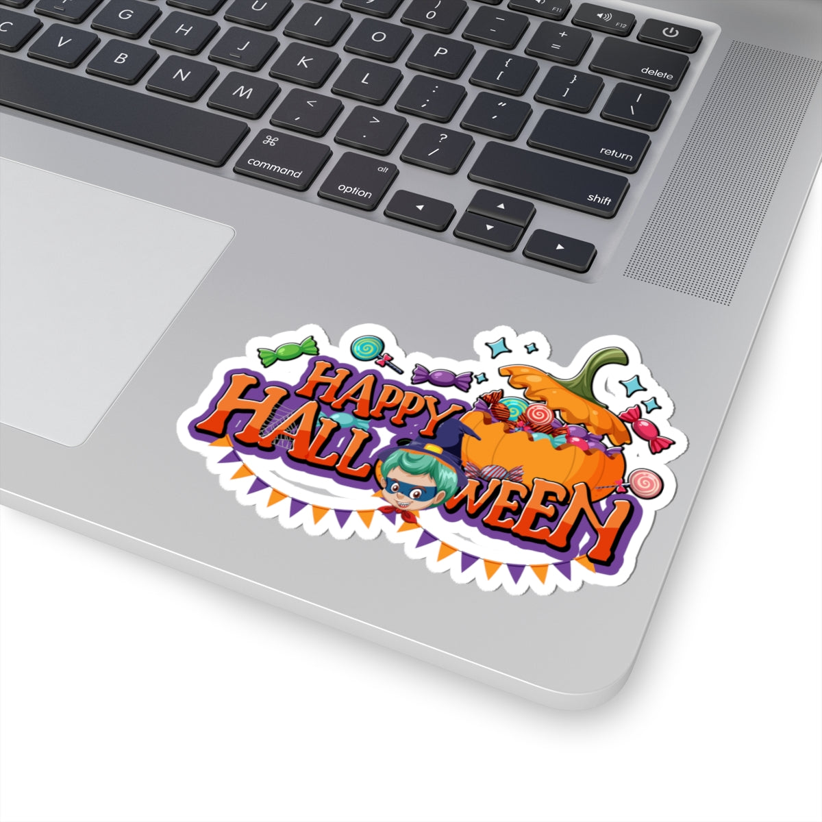 Kiss-Cut Stickers - Happy halloween banner Printify