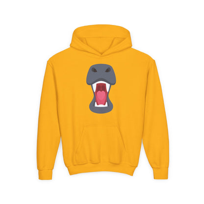 Youth Heavy Blend Hooded Sweatshirt -  Rhinos face Printify