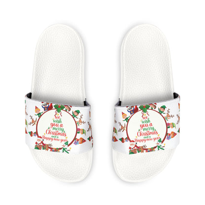 Youth Removable-Strap Sandals - We wish you a merry christmas - [[{"value":"Wonderwear Kid"}]]