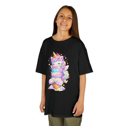 Kids Heavy Cotton™ Tee - Ice Cream Unicorn