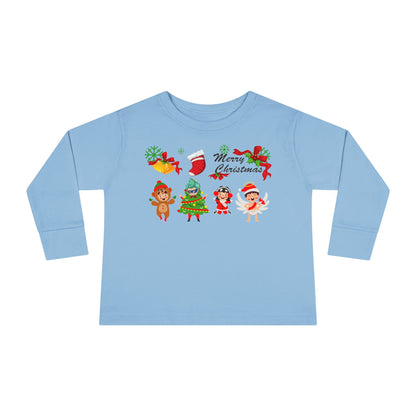 Toddler Long Sleeve Tee - Merry christmas from super kid - [[{"value":"Wonderwear Kid"}]]