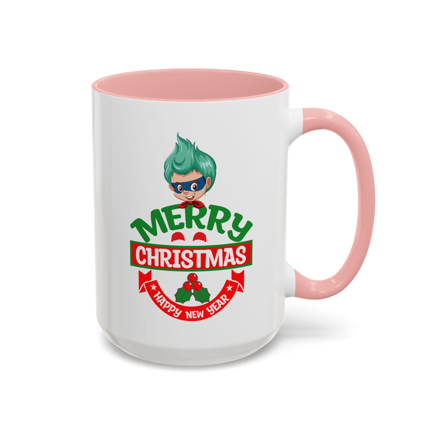 Accent Coffee Mug - Merry chridtmas from super kiddo