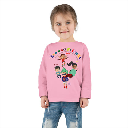 Toddler Long Sleeve Tee - Leo & Friends - Learning and growing - [[{"value":"Wonderwear Kid"}]]