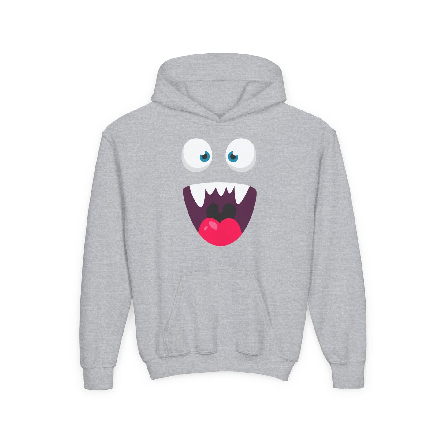 Youth Heavy Blend Hooded Sweatshirt -  Cute monsters face