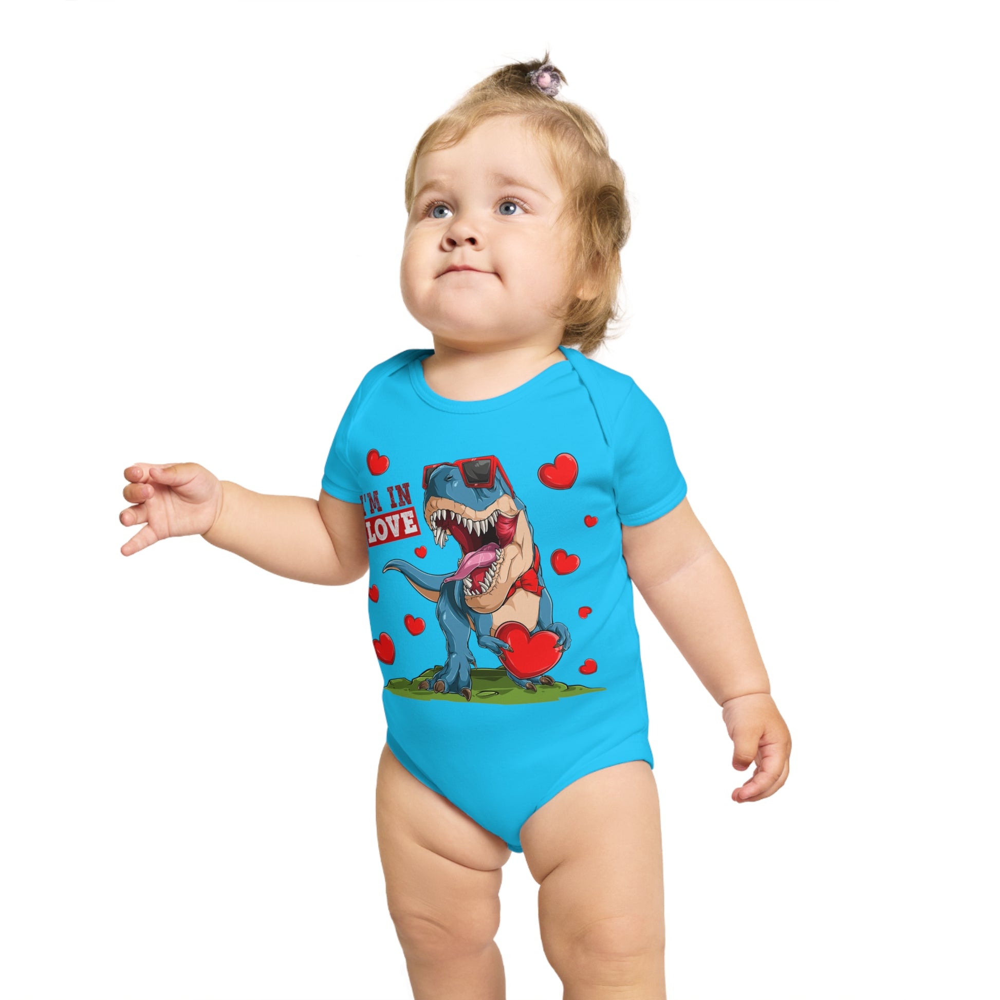 Infant Fine Jersey Bodysuit - Valentines -  Dinosaur - [[{"value":"Wonderwear Kid"}]]