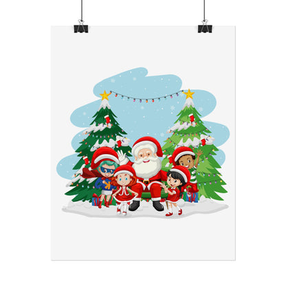 Rolled Posters - Super kiddo with santa claus - [[{"value":"Wonderwear Kid"}]]
