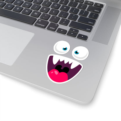 Kiss-Cut Vinyl Decals - Cute monsters face Printify
