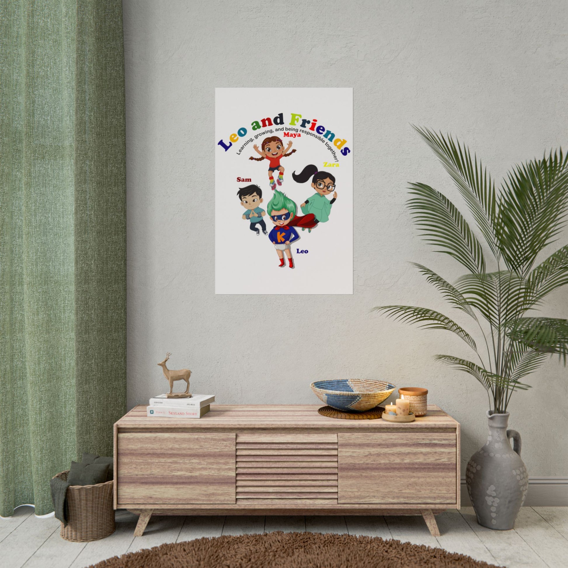 Rolled Posters - Leo & Friends - Learning and growing - [[{"value":"Wonderwear Kid"}]]