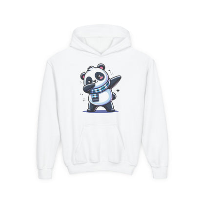 Youth Heavy Blend Hooded Sweatshirt - Panda dabbing dance Printify