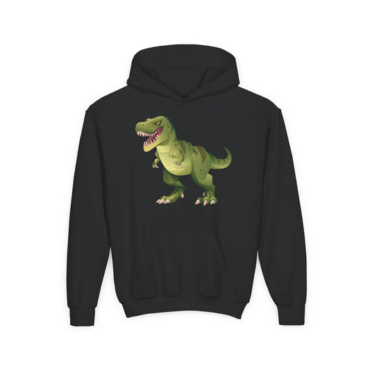 Youth Heavy Blend Hooded Sweatshirt - Tyrannosaurus Printify