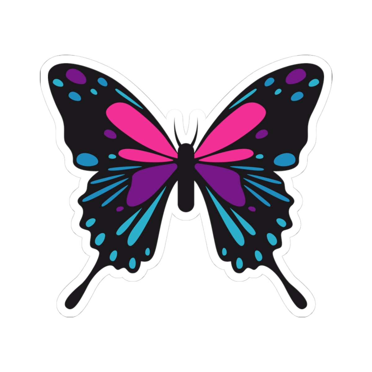 Kiss-Cut Stickers - Purple butterfly