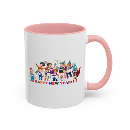 Accent Coffee Mug - Happy new year from super kiddo - [[{"value":"Wonderwear Kid"}]]
