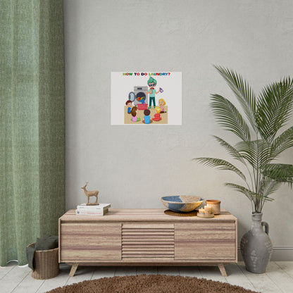 Rolled Posters - super kiddo teaching laundry - [[{"value":"Wonderwear Kid"}]]