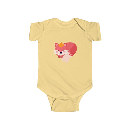 Adorable sleeping fox infant bodysuit Printify