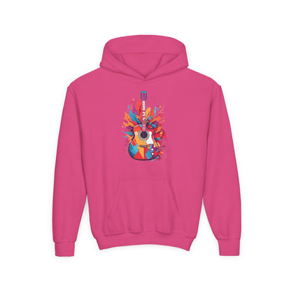 Kids Colorful Guitar Hoodie Printify