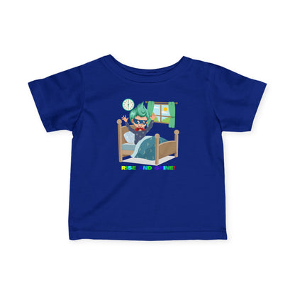 Infant Fine Jersey Tee - Super kiddo teaches us to wake up early - [[{"value":"Wonderwear Kid"}]]