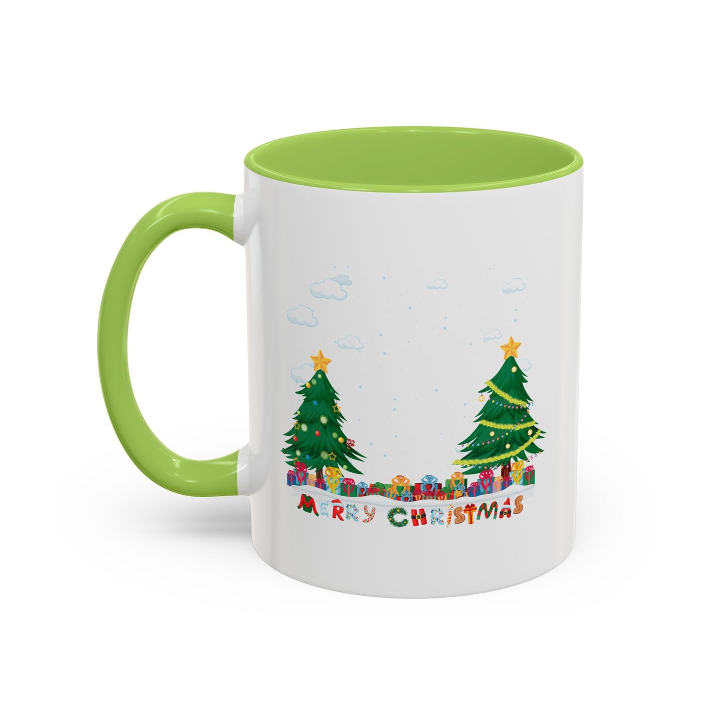Accent Coffee Mug - Christmas and snowing