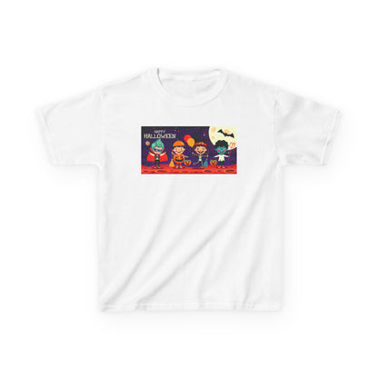 Kids Heavy Cotton™ Tee - Super kiddo with friends on holloween - [[{"value":"Wonderwear Kid"}]]