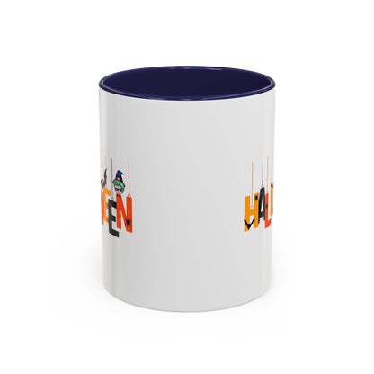Accent Coffee Mug - Holloween hanging letters Printify
