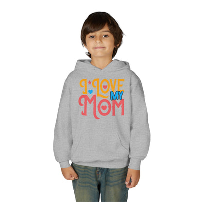 Youth Heavy Blend Hooded Sweatshirt -  I love my Mommy Printify