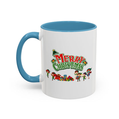 Accent Coffee Mug - Merry christmas from super friends - [[{"value":"Wonderwear Kid"}]]