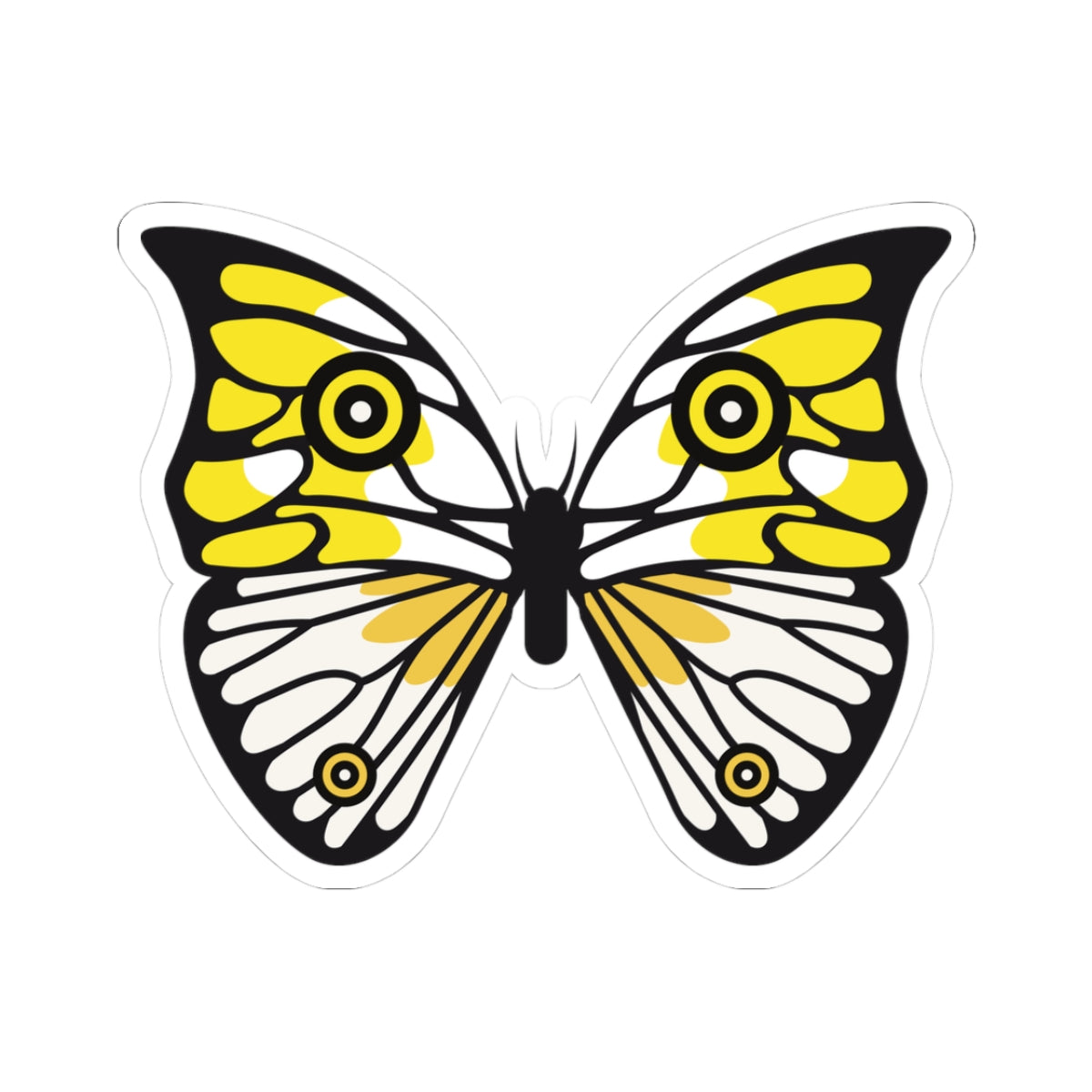 Kiss-Cut Stickers - Yellow butterfly