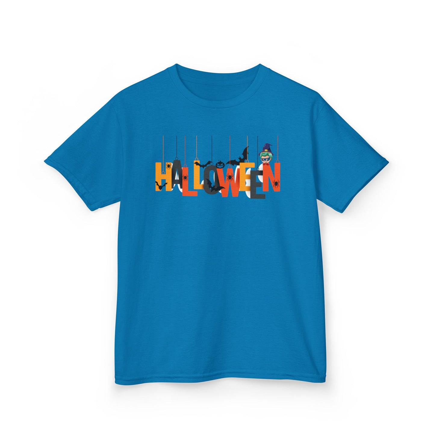 Kids Heavy Cotton™ Tee - Holloween hanging letters Printify