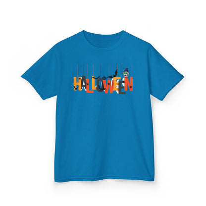 Kids Heavy Cotton™ Tee - Holloween hanging letters Printify