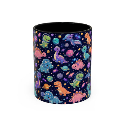 Accent Coffee Mug  (11/15 oz) - Cosmic dinosaurs