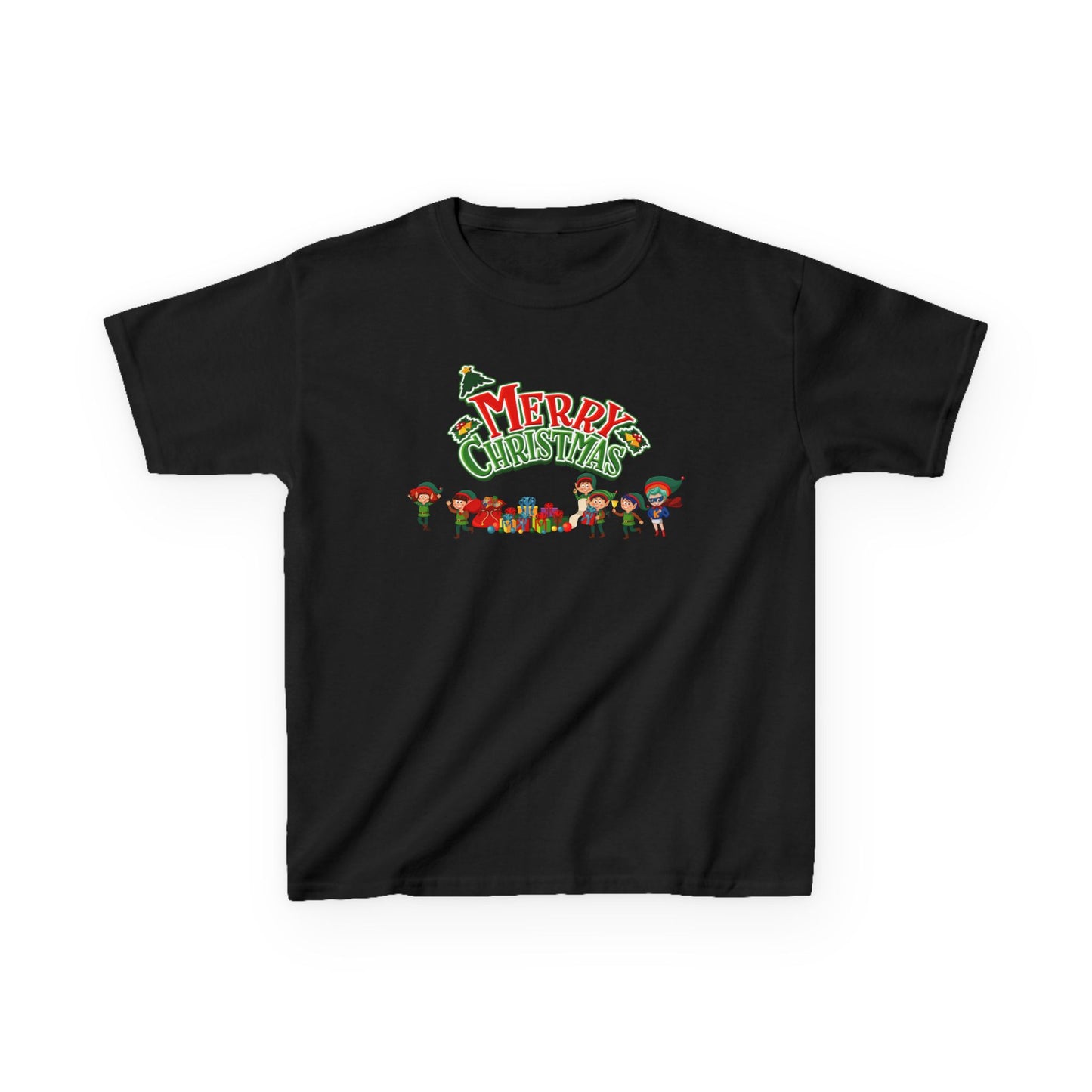 Kids Heavy Cotton™ Tee - Merry christmas from super friends - [[{"value":"Wonderwear Kid"}]]