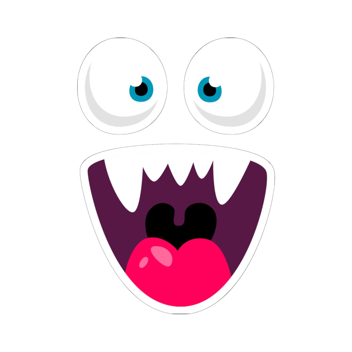 Kiss-Cut Vinyl Decals - Cute monsters face