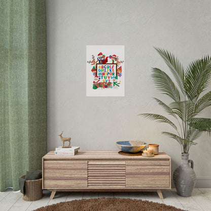 Rolled Posters - Christmas alphabet with super kiddo - [[{"value":"Wonderwear Kid"}]]