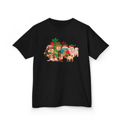 Kids Heavy Cotton™ Tee - Christmas with super kiddo pet friends without text - [[{"value":"Wonderwear Kid"}]]