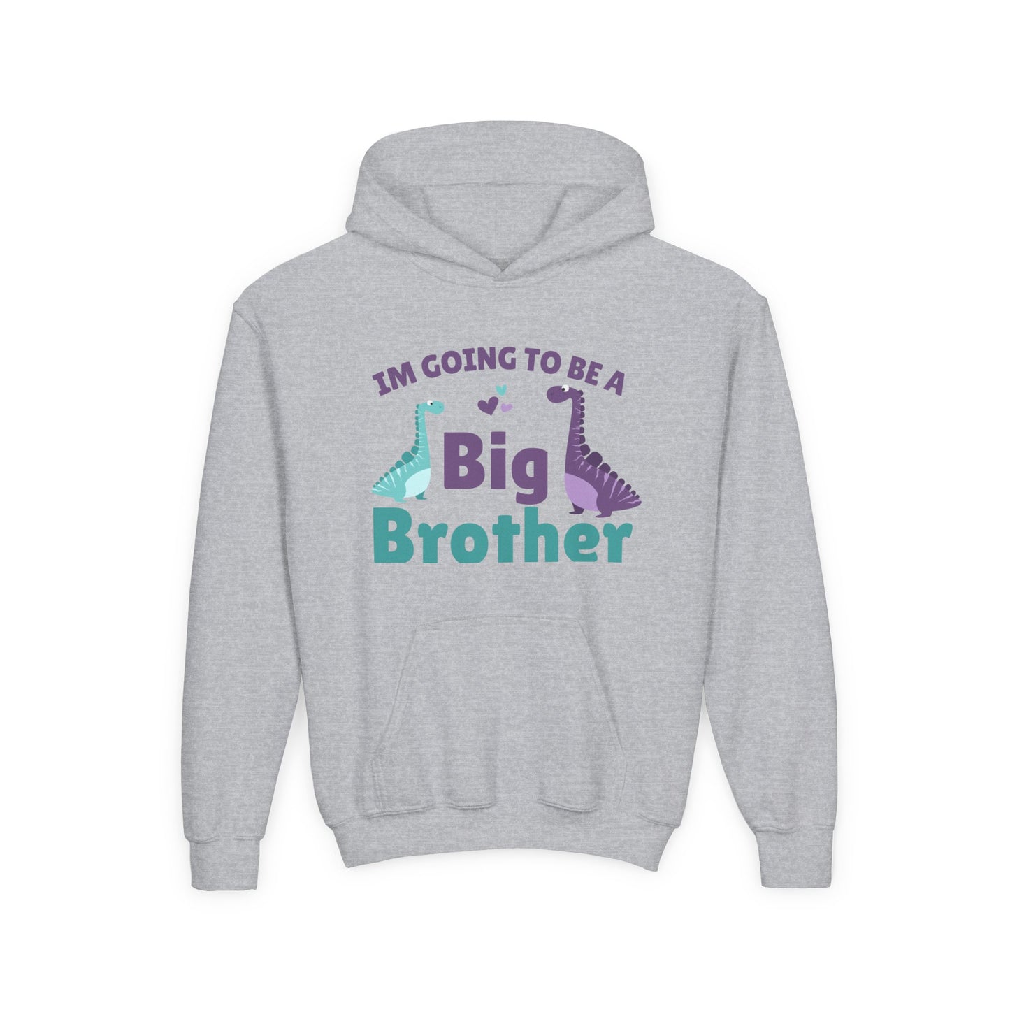 Youth Heavy Blend Hooded Sweatshirt - Big Brother Dinosaur