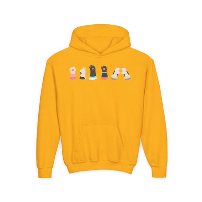 Youth Heavy Blend Hooded Sweatshirt - Paw Printify