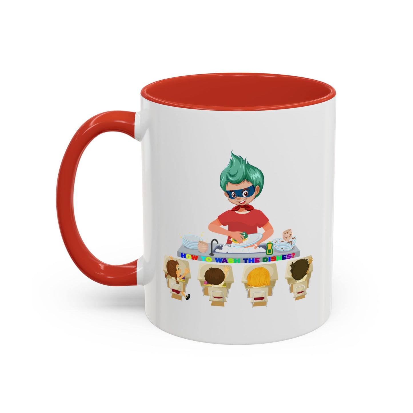 Accent Coffee Mug - Little kiddo teaching to wash dishes