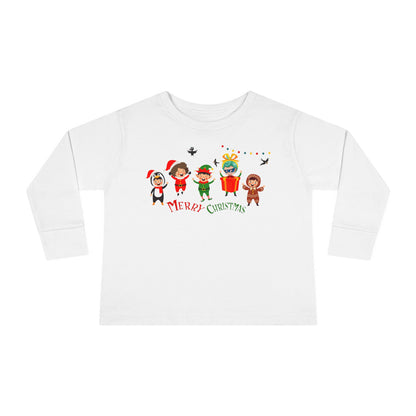 Toddler Long Sleeve Tee - Merry christmas by super kiddo and friends - [[{"value":"Wonderwear Kid"}]]