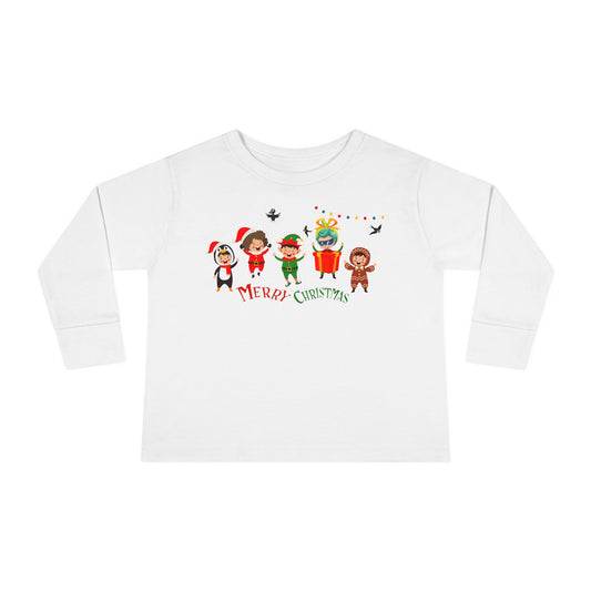 Toddler Long Sleeve Tee - Merry christmas by super kiddo and friends - [[{"value":"Wonderwear Kid"}]]