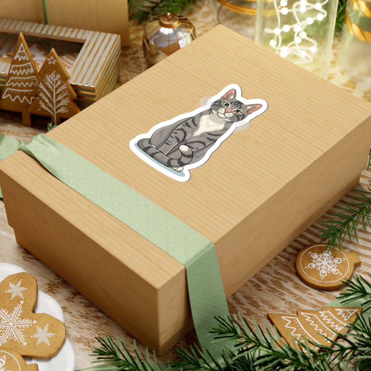 Kiss-Cut Stickers - Maine coon cat