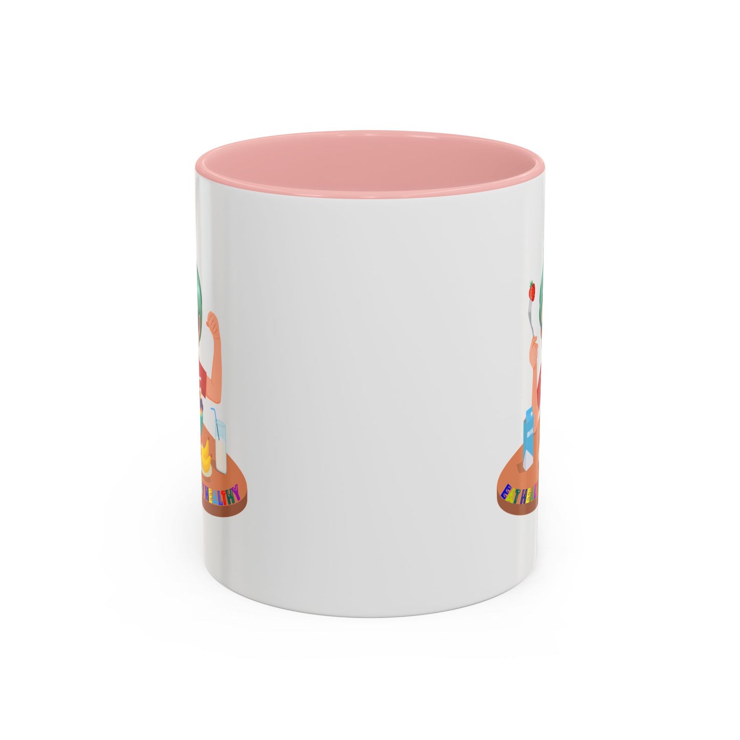 Accent Coffee Mug - super kiddo eating healthy food