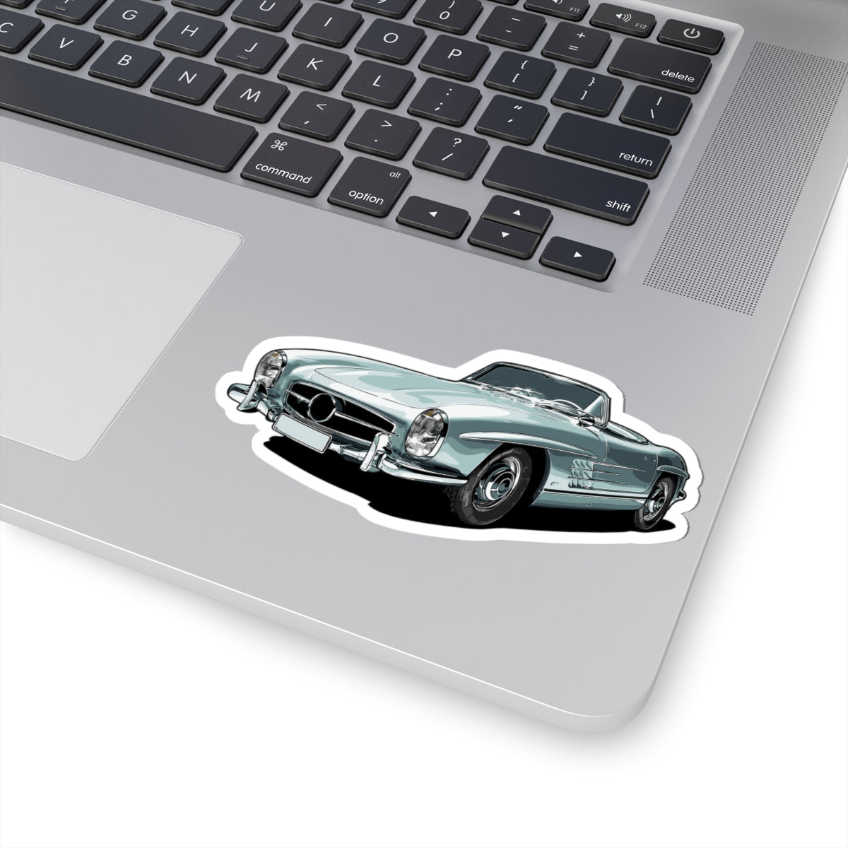 Kiss-Cut Stickers - Gray sports car