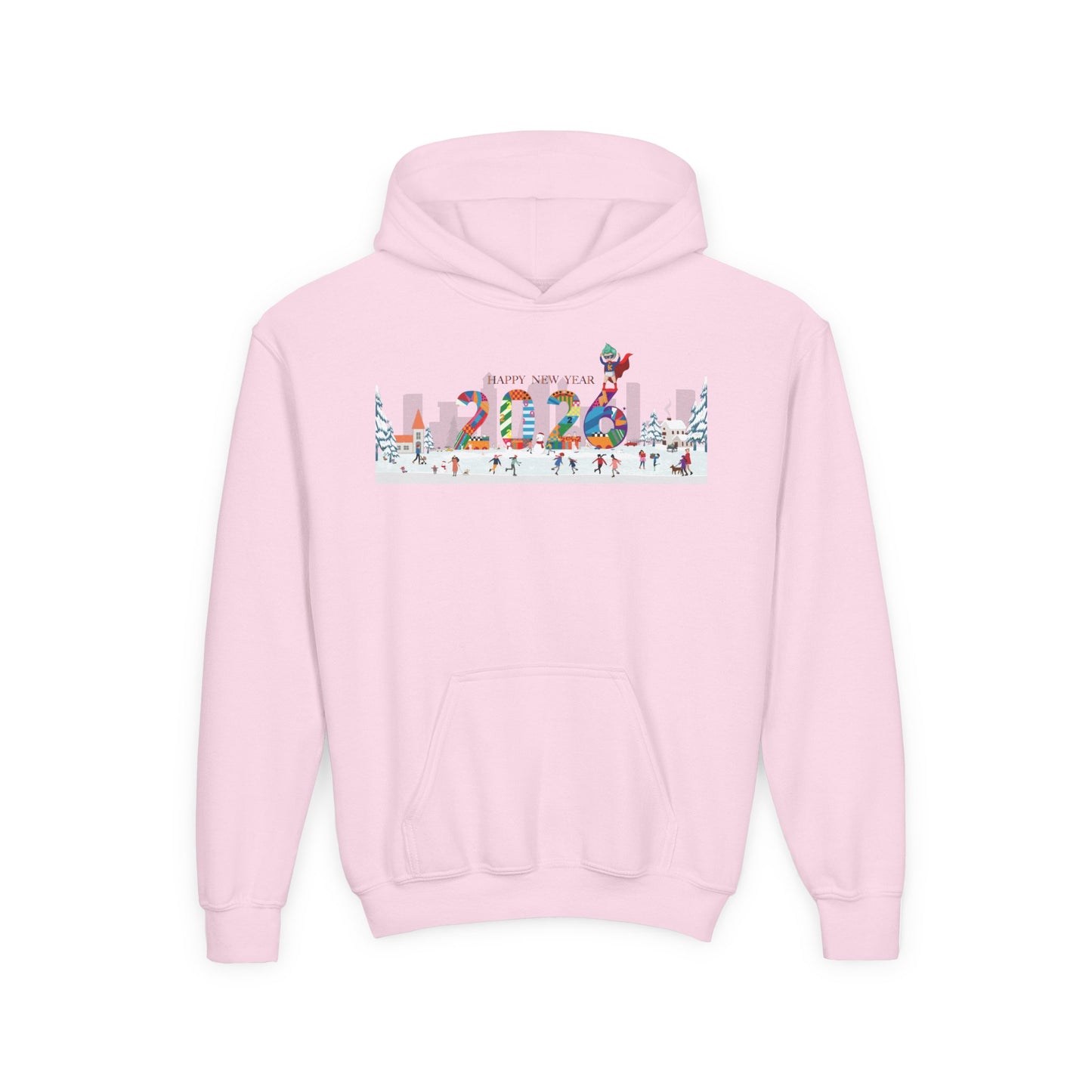 Youth Heavy Blend Hooded Sweatshirt - Happy 2026