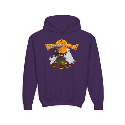 Youth Heavy Blend Hooded Sweatshirt - Happy holloween - cemetery - [[{"value":"Wonderwear Kid"}]]