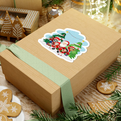 Kiss-Cut Stickers - Super kiddo with santa claus - [[{"value":"Wonderwear Kid"}]]