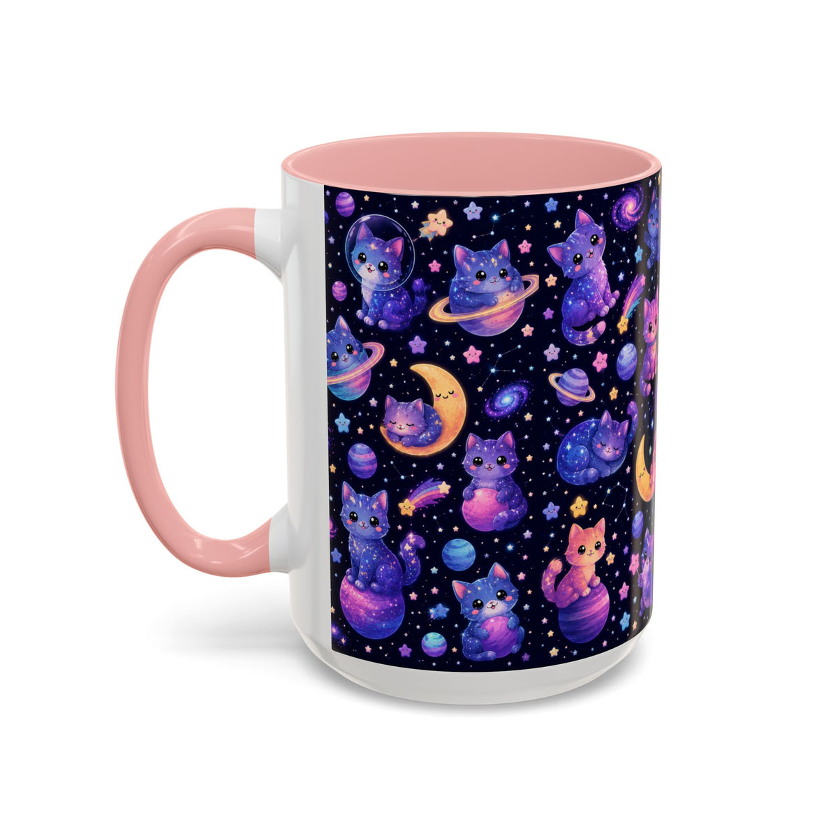 Accent Coffee Mug (11/15 oz) - Galaxy cats