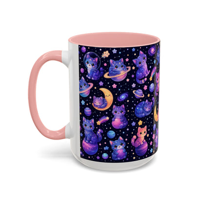 Accent Coffee Mug (11/15 oz) - Galaxy cats