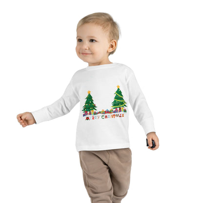Toddler Long Sleeve Tee - Christmas and snowing - [[{"value":"Wonderwear Kid"}]]